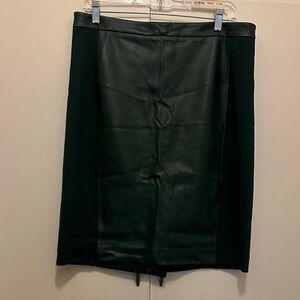 Ann Taylor Dark Green Pencil Skirt